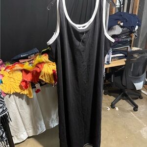 Avenue Black Dress with White Accents